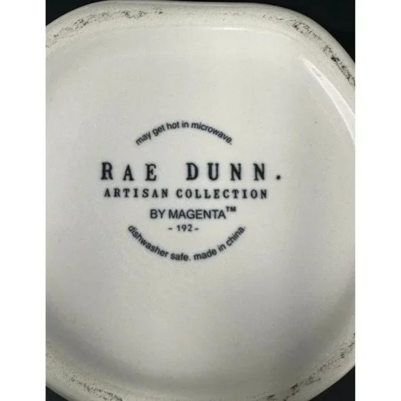 RAE DUNN CHEER White Coffee Mug Green LL Long Letter Red Interior Christmas - Picture 7 of 8